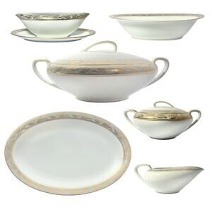 Noritake “Greta” 6-Piece Bone China Serving Hostess Dinnerware Set